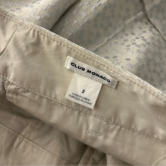 Club Monaco Metallic High Waist Shorts 2 - Picture 4 of 8